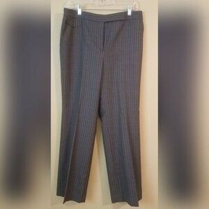 Vintage Ann Taylor Women Pin Strip Pants Size 12 1980's, Gray